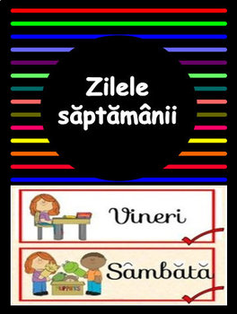 Zilele saptamanii - limba romana by Glitter Bubbles | TpT