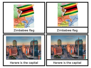 Preview of Zimbabwe - African Countries - Nomenclature Cards