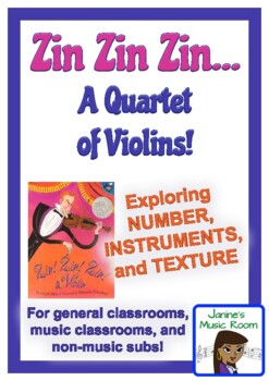 Preview of Zin Zin Zin, a Quartet of Violins--interdisciplinary math and music lessons