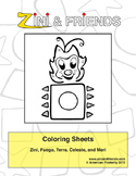 Zini And Friends Coloring Sheets