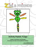 Colors, Counting, Shapes: Zini And Friends Fuego Activity Packet