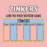 Zinkers Review Game (Low/No Prep)