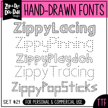 Preview of Zip-A-Dee-Doo-Dah Designs Font Collection 21 — Includes Commercial License!