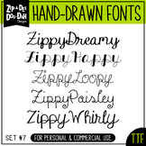 Zip-A-Dee-Doo-Dah Designs Font Collection 7 — Includes Com