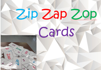 Preview of Zip Zap Zop Cards - Review Game