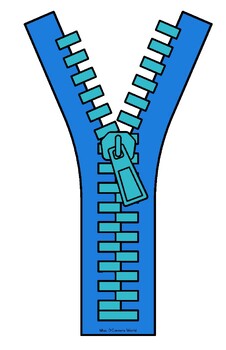 Zipper Picture for Classroom / Therapy Use - Great Zipper Clipart