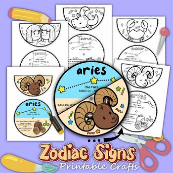 Preview of Zodiac Signs Animal Coloring Craft
