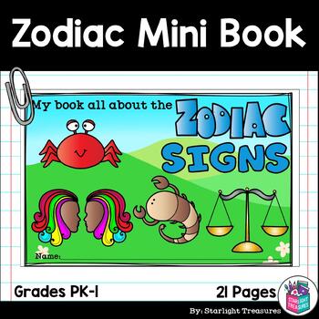 Preview of Zodiac Signs Mini Book for Early Readers