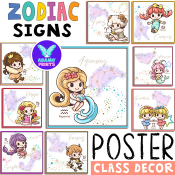 Preview of Zodiac Signs Posters Constellation Astrology Knowledge Bulletin Board Ideas