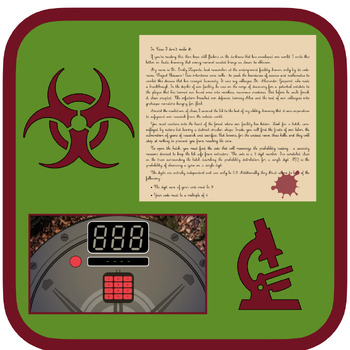 Preview of Zombies Escape Room - Probability/Algebra