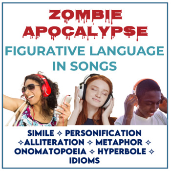 Zombie Apocalypse Figurative Language in Songs *Distance Learning*