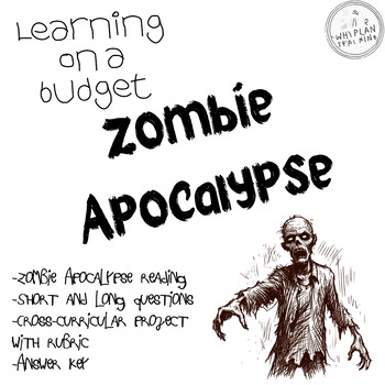 Preview of Zombie Apocalypse Middle School Reading Comprehension | Learning On A Budget