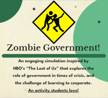 Preview of Zombie Government! (An engaging government simulation on the role of government)