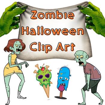 Zombie Halloween Clipart Including Zombie Food By Eden K Tpt