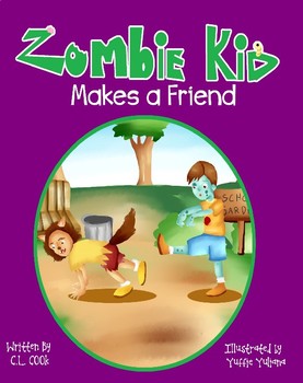 Preview of Zombie Kid Makes a Friend- Free Classroom Book