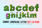 Zombie Lowercase Letter a to m
