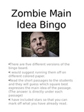 Zombie Main Idea Bingo