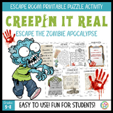 Middle School Escape Room, Printable Team-Building Escape, Zombie