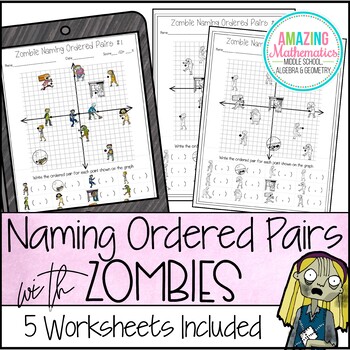 Preview of Zombie Naming Ordered Pairs Worksheet