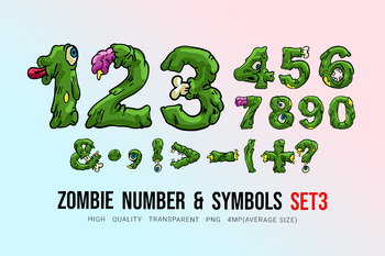 Preview of Zombie Numbers & Symbols
