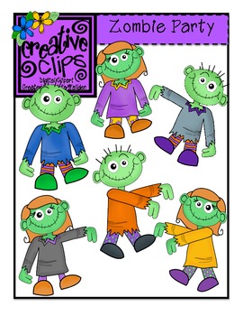 Preview of Zombie Party {Creative Clips Digital Clipart}