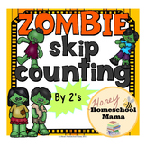 Zombie Skip Counting - Count by 2's Worksheets