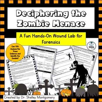 Preview of Zombie Trace Evidence Wound Lab Activity for Forensics | Easy Prep | Halloween