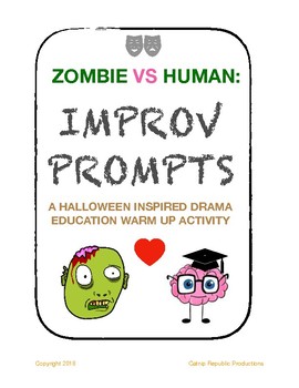 Preview of Zombie Vs Human Improv Prompts (Drama/ELA/ArtsEd)
