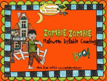 Preview of Zombie, Zombie, Halloween Syllable Counting (FREE)