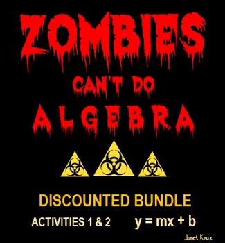 Preview of Slope-Intercept Equations and Graphs:  Zombies Can't Do Algebra Bundle