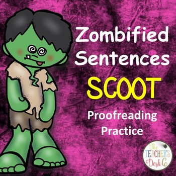 Preview of Zombified Sentences SCOOT Proofreading Practice