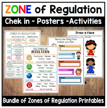 Preview of Zone of Regulation Check In - Posters - Activities