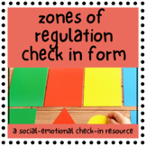 Zones Check In Page | K-2 Resource | Quick Zones Check In