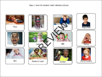 Zones File Folder- Match and Sort Emotions / Feelings by HNolte | TpT