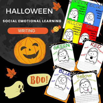 Preview of Halloween Social Emotional Learning Writing and Coloring (Occupational Therapy)