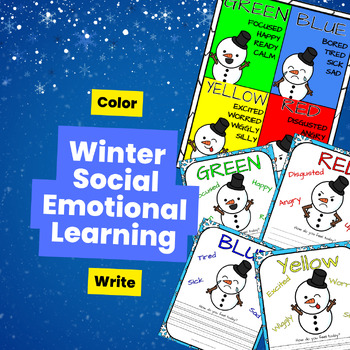 Preview of Winter Social Emotional Learning Writing and Coloring (Occupational Therapy)