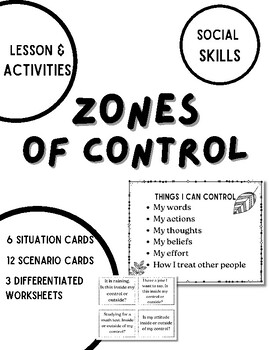 Preview of Zones of Control- Social Skills