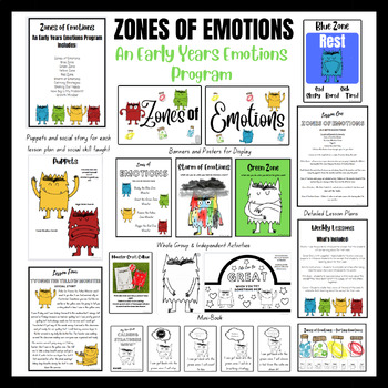 Preview of Zones of Emotions - An Early Years Emotions Program (Monsters Version)