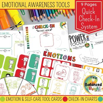 Preview of Zones of Emotions Quick Check-In Pack: Self-Awareness, Emotions, Self-Regulation