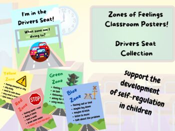 Preview of Zones of Feelings Classroom "Driver Seat" Poster Collection