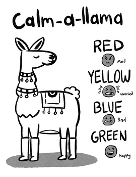 Preview of Calm-a-Lama Coloring Page