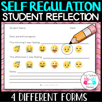 Preview of Self Regulation Tools: Student check in reflection + Parent communication note