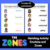 Zones of Regulation Matching Worksheets - Emotion and Zone