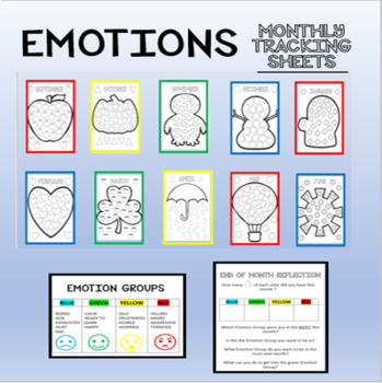 Preview of Emotions (Monthly Tracking Sheets)