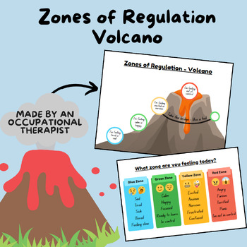 Preview of Zones of Regulation Volcano | Emotional Regulation | Self-Regulation