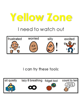 zones of regulation yellow zone by ms codes teaching treasures