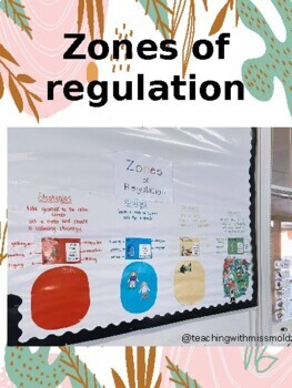 Preview of Zones of Regulation and Inside Out Characters - Editable