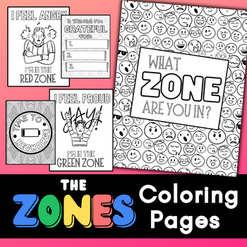Preview of Zones of Self-Regulation Printable Coloring Book