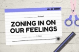Zoning In On Feelings Booklet for SEL and Counseling | Wor