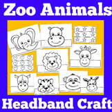 Zoo Animals | Craft Activity Worksheet Preschool Kindergar